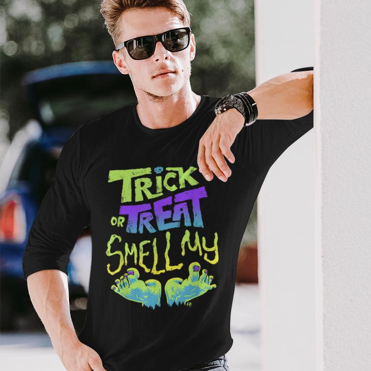 Trick Or Treat Smell My Feet Halloween Long Sleeve T-Shirt Gifts for Him