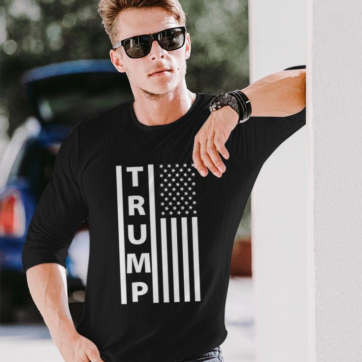 Trump Flag Tshirt Long Sleeve T-Shirt Gifts for Him