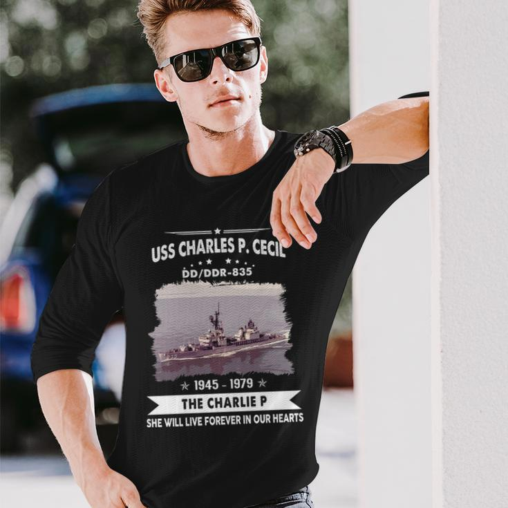 Uss Charles P Cecil Dd Long Sleeve T-Shirt Gifts for Him