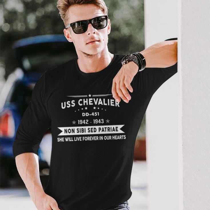 Uss Chevalier Dd Long Sleeve T-Shirt Gifts for Him