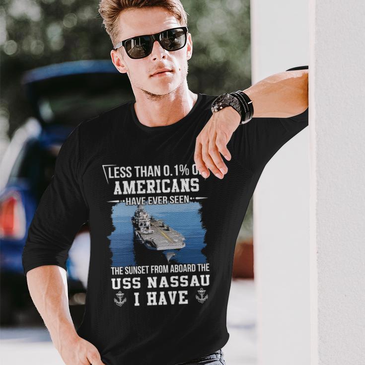 Uss Nassau Lha 4 Sunset Long Sleeve T-Shirt Gifts for Him