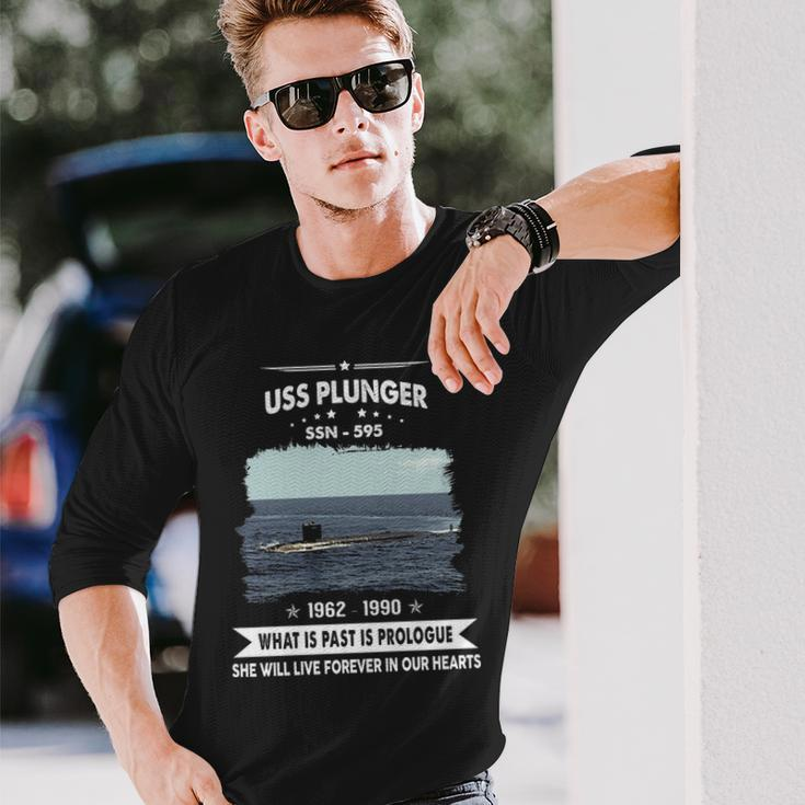 Uss Plunger Ssn Long Sleeve T-Shirt Gifts for Him