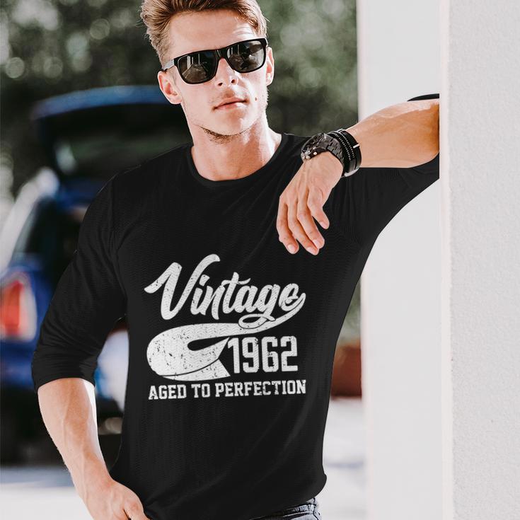 Vintage 1962 Aged To Perfection 60Th Birthday Long Sleeve T-Shirt Gifts for Him