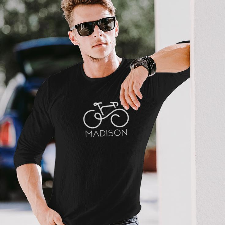 Vintage Tee Bike Madison Long Sleeve T-Shirt Gifts for Him