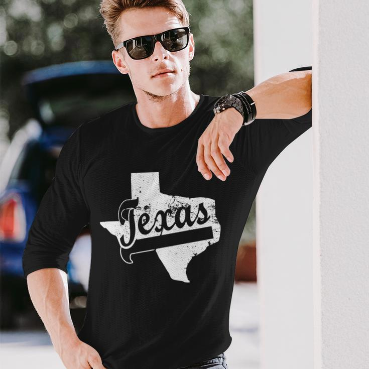 Vintage Texas State Logo Long Sleeve T-Shirt Gifts for Him