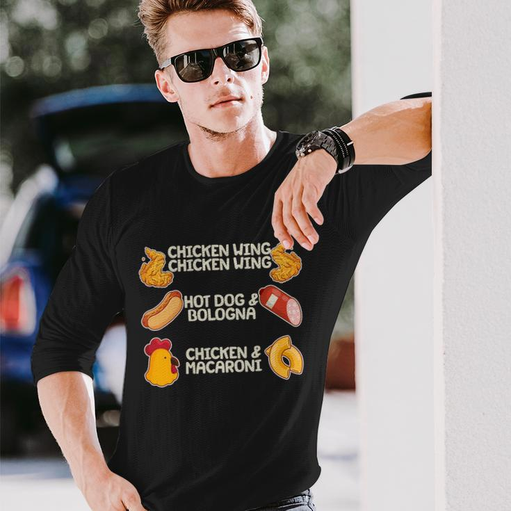 Viral Chicken Wing Song Meme Long Sleeve T-Shirt Gifts for Him