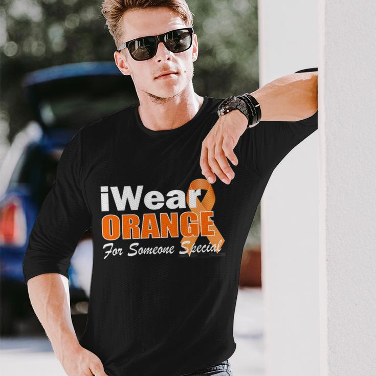 I Wear Orange For Someone I Love Leukemia Tshirt Long Sleeve T-Shirt Gifts for Him