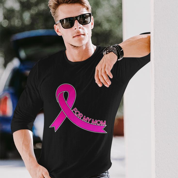 Wear Pink For My Mom Breast Cancer Awareness V2 Long Sleeve T-Shirt Gifts for Him