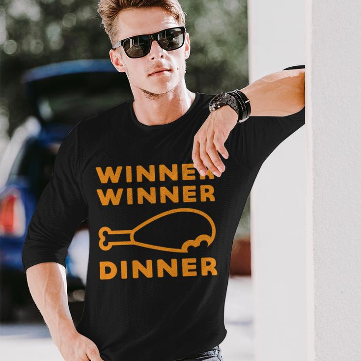 Winner Winner Chicken Dinner Gaming Long Sleeve T-Shirt Gifts for Him