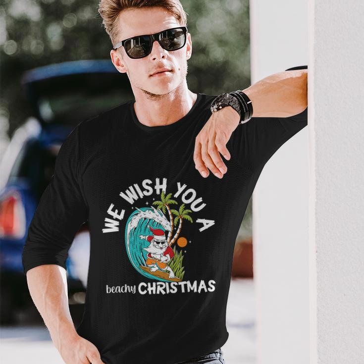 We Wish You A Beachy Christmas In July Long Sleeve T-Shirt Gifts for Him