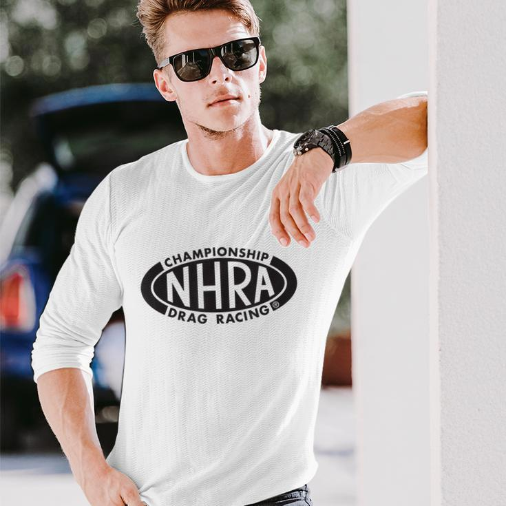 Nhra Championship Drag Racing Black Oval Logo Long Sleeve T-Shirt Gifts for Him