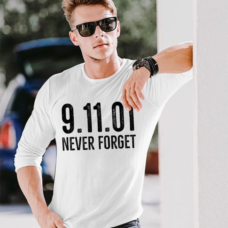 Vintage Never Forget Patriotic 911 American Retro Patriot V2 Long Sleeve T-Shirt Gifts for Him