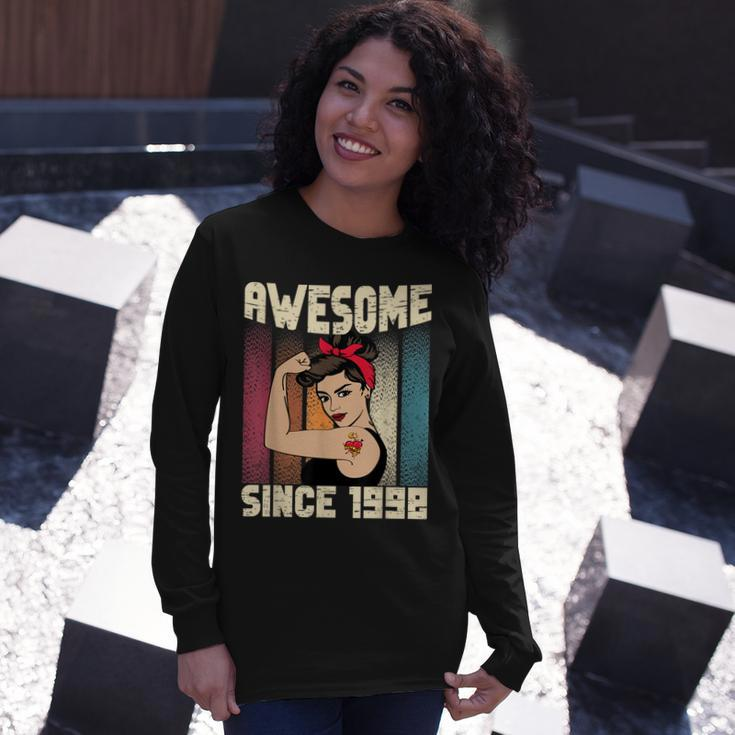24 Year Old Awesome Since 1998 24Th Birthday Women Long Sleeve T-Shirt Gifts for Her