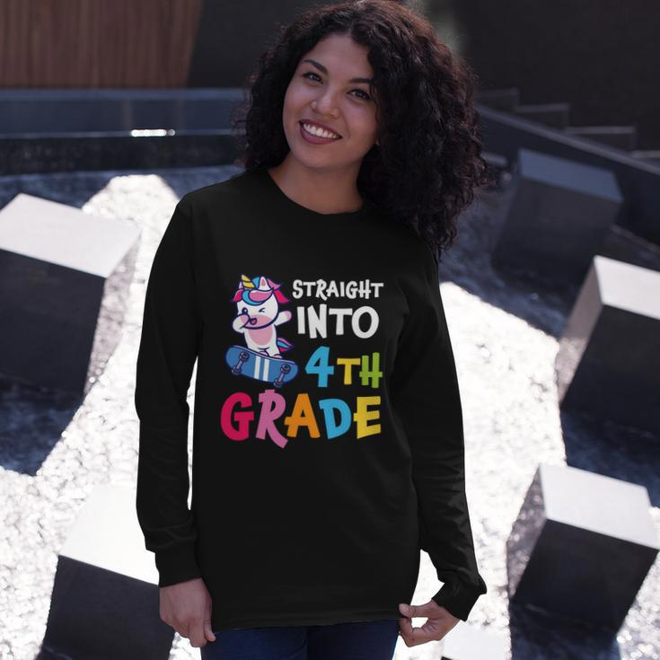4Th Grade Unicorn Back To School First Day Of School Long Sleeve T-Shirt Gifts for Her