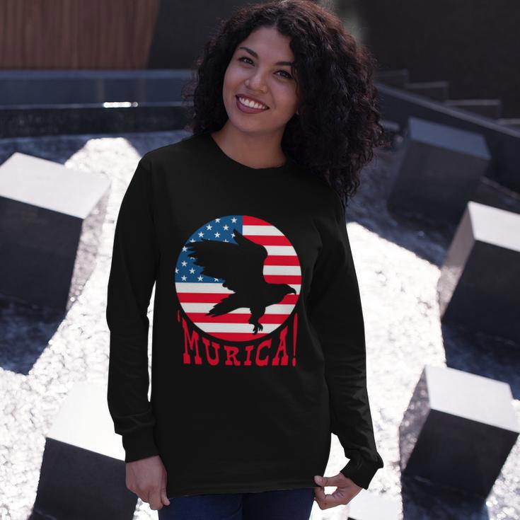 4Th Of July Eagle Mullet Murica Patriotic Flag Long Sleeve T-Shirt Gifts for Her