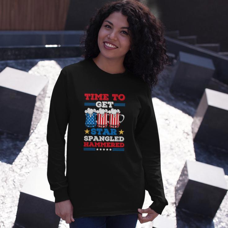 4Th Of July Time To Get Star Spangled Hammered Long Sleeve T-Shirt Gifts for Her