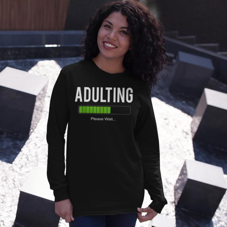 Adult 18Th Birthday Adulting For 18 Years Old Girls Boys Long Sleeve T-Shirt Gifts for Her