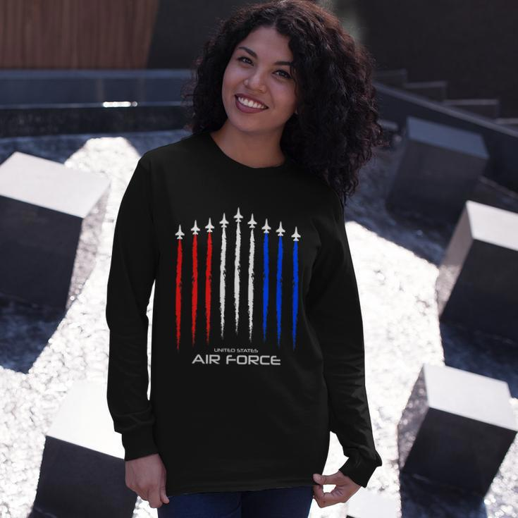 Air Force Us Veterans 4Th Of July Great American Flag Meaningful Long Sleeve T-Shirt Gifts for Her