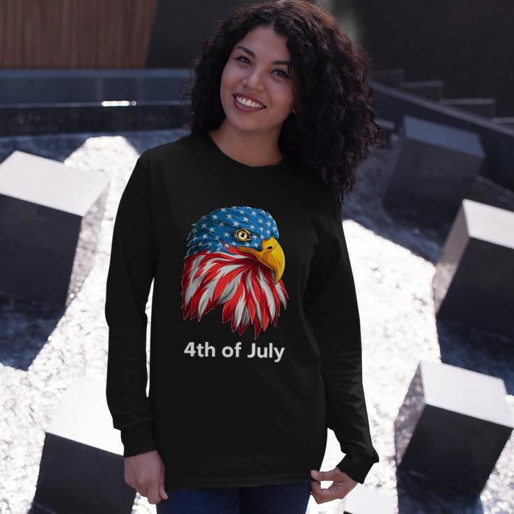 American Bald Eagle Mullet 4Th Of July Usa Patriotic Long Sleeve T-Shirt Gifts for Her