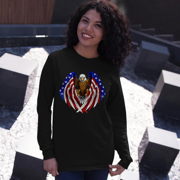 American Flag Eagle V2 Long Sleeve T-Shirt Gifts for Her