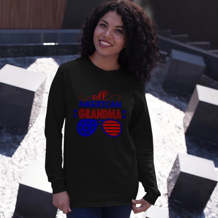 All American Grandma Sunglasses 4Th Of July Independence Day Patriotic Long Sleeve T-Shirt Gifts for Her