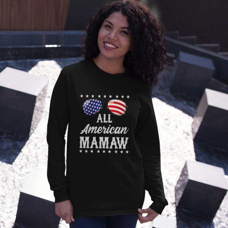 All American Mamaw 4Th Of July Independence Long Sleeve T-Shirt Gifts for Her