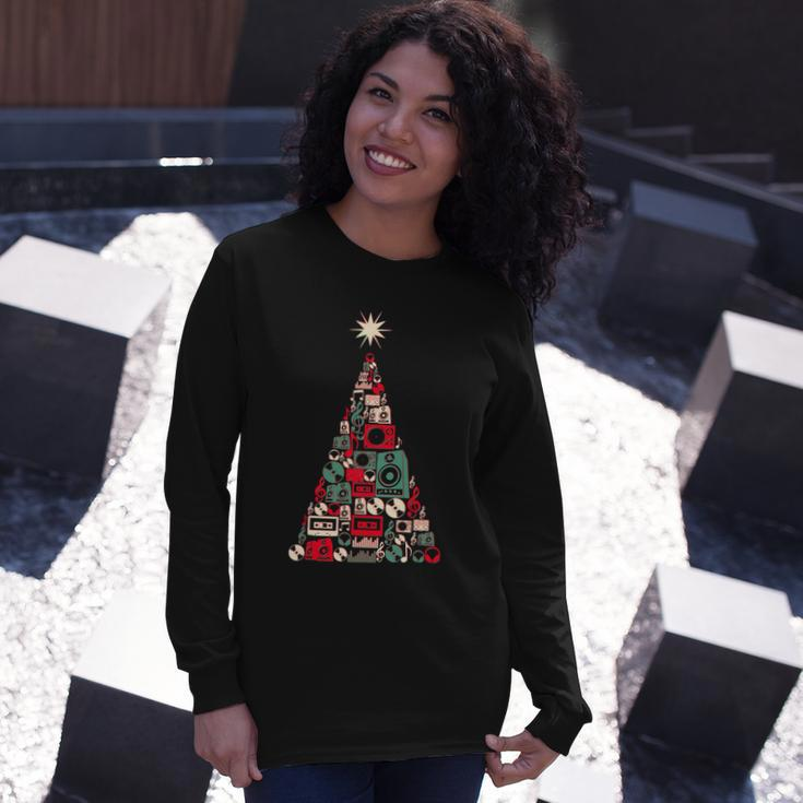 Audio Music Fan Christmas Tree Long Sleeve T-Shirt Gifts for Her