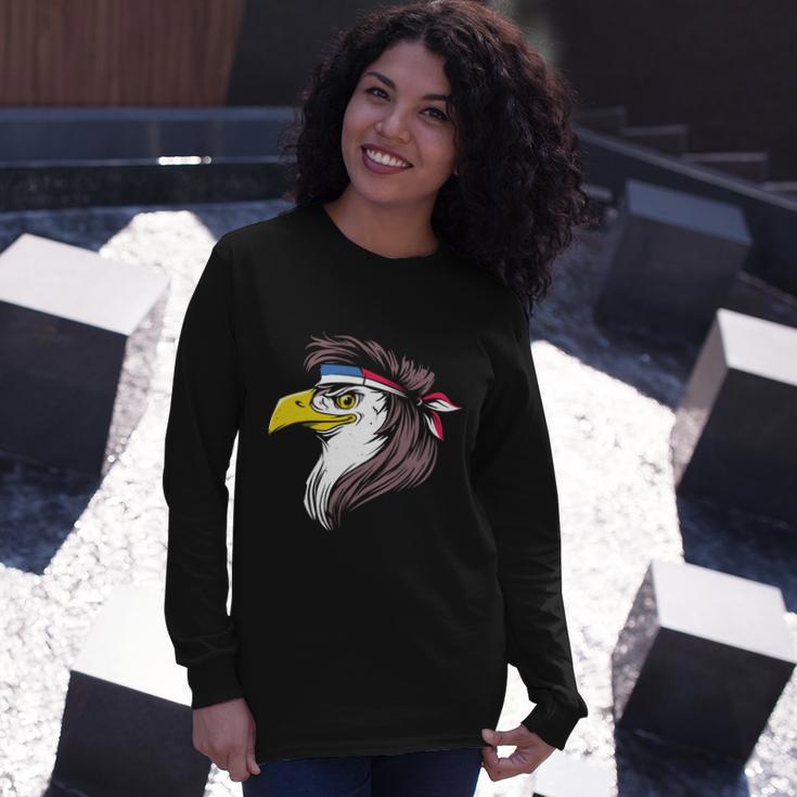 Bald Eagle Mullet With American Flag 4Th Of July Long Sleeve T-Shirt Gifts for Her