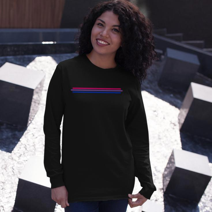 Bi Wife Energy Bisexual Pride Flag Bisexuality Lgbtq Long Sleeve T-Shirt Gifts for Her