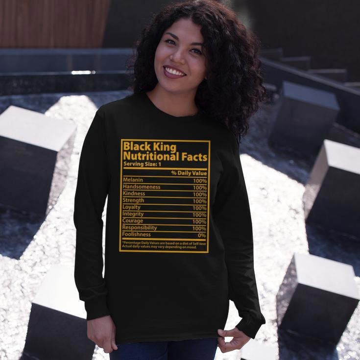 Black King Nutritional Facts V2 Long Sleeve T-Shirt Gifts for Her
