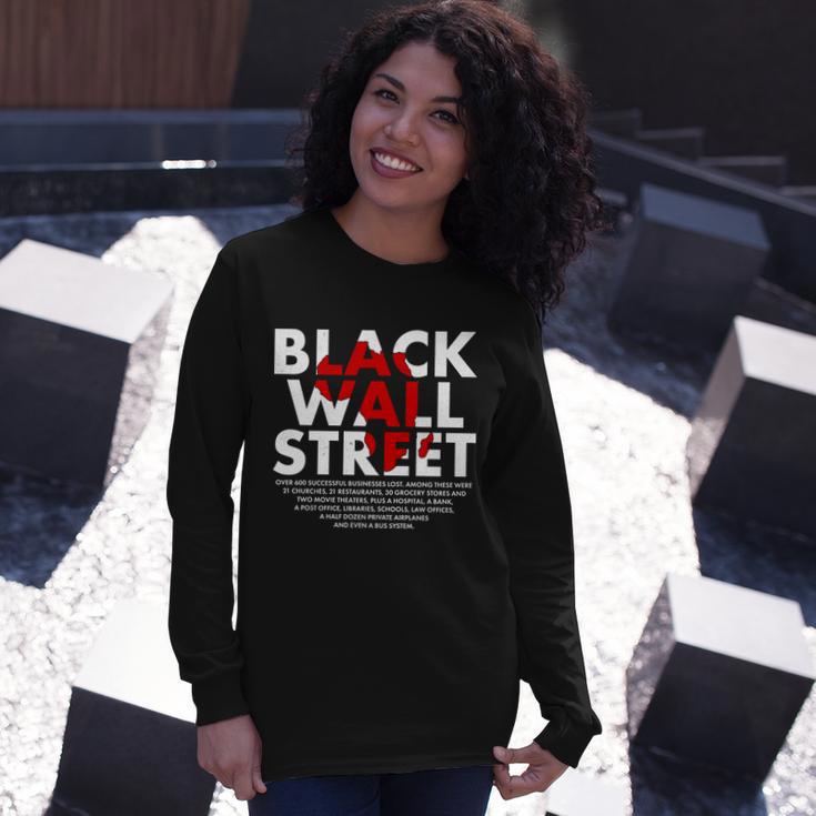 Black Wall Street Black History Month Tshirt V2 Long Sleeve T-Shirt Gifts for Her