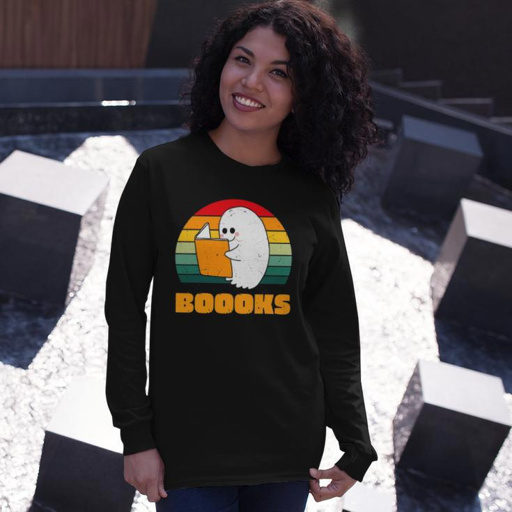 Boooks Ghost Librarian Book Lovers Halloween Costume Long Sleeve T-Shirt T-Shirt Gifts for Her