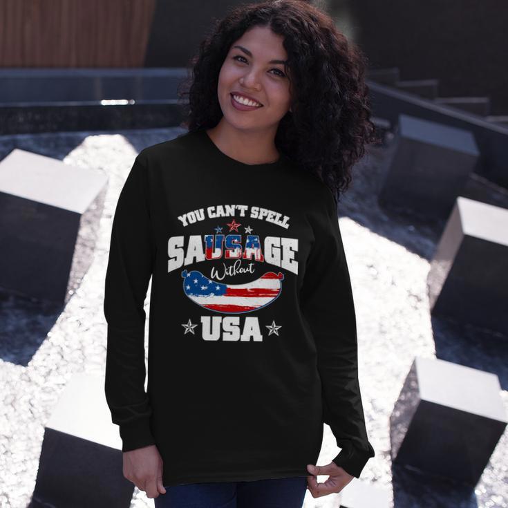 You Cant Spell Sausage Without Usa Long Sleeve T-Shirt Gifts for Her