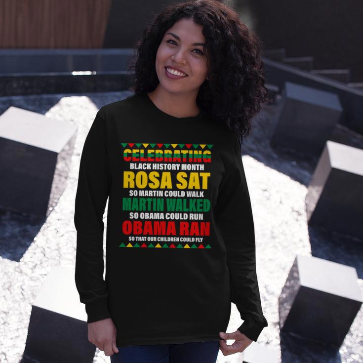 Celebrating Black History Month Tshirt Long Sleeve T-Shirt Gifts for Her