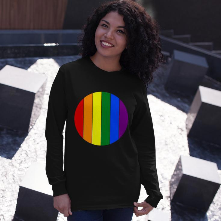 Circle Lgbt Gay Pride Lesbian Bisexual Ally Quote Long Sleeve T-Shirt Gifts for Her