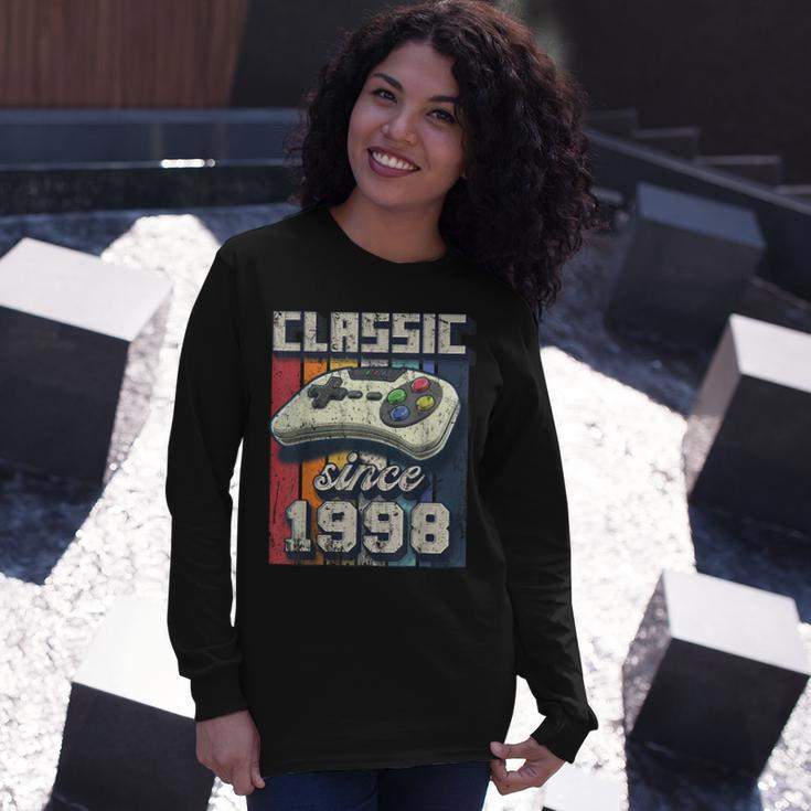 Classic 1998 24Th Birthday Retro Video Game Controller Gamer Long Sleeve T-Shirt Gifts for Her