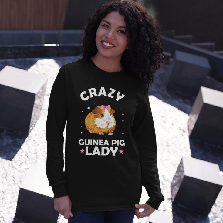 Crazy Guinea Pig Lady Long Sleeve T-Shirt Gifts for Her