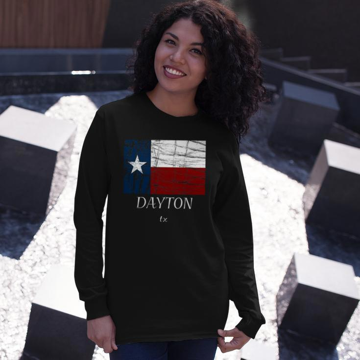 Dayton Tx Texas Flag City State Long Sleeve T-Shirt T-Shirt Gifts for Her