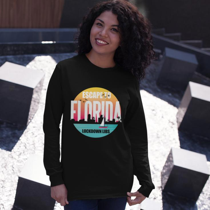 Desantis Escape To Florida V3 Long Sleeve T-Shirt Gifts for Her