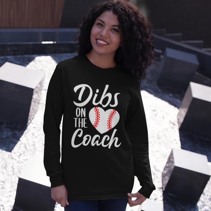 Dibs On The Coach Baseball Heart Cute Tshirt Long Sleeve T-Shirt Gifts for Her