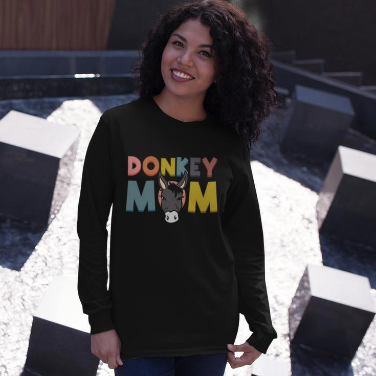 Donkey Mom Mule Farm Animal Long Sleeve T-Shirt Gifts for Her