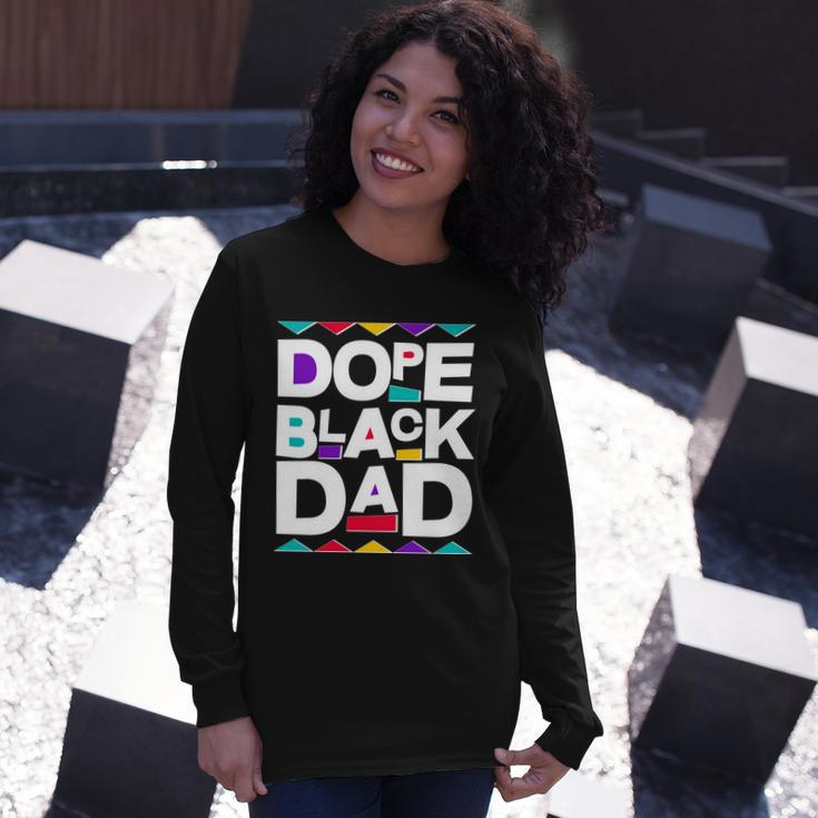Dope Black Dad V2 Long Sleeve T-Shirt Gifts for Her