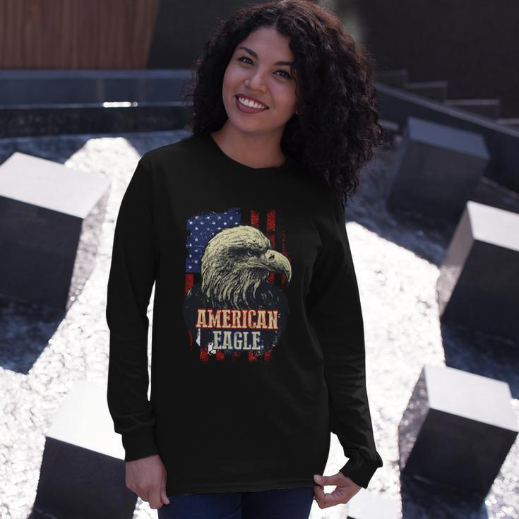 Eagle Mullet 4Th Of July Merica Patriotic American Flag Usa Cool Long Sleeve T-Shirt Gifts for Her