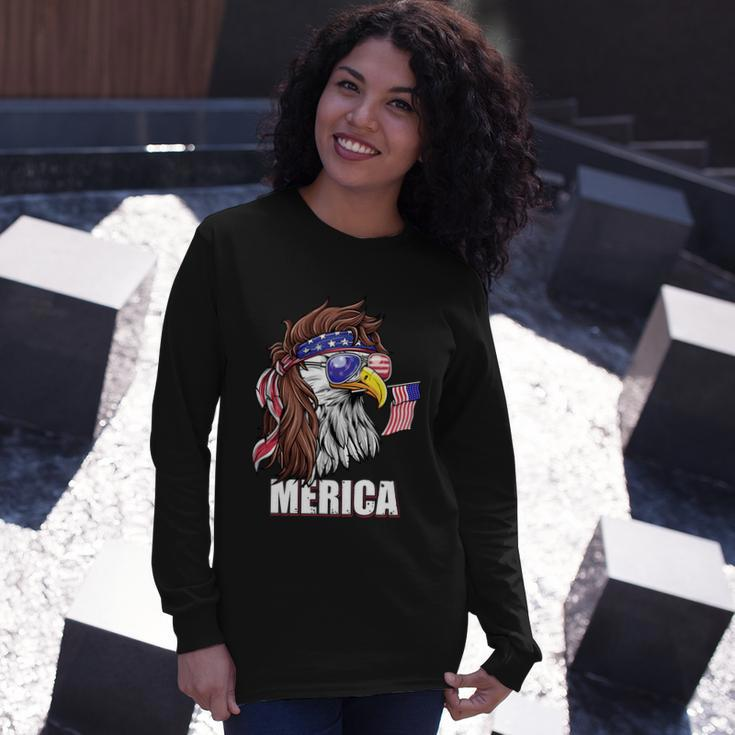 Eagle Mullet 4Th Of July Usa American Flag Merica V2 Long Sleeve T-Shirt Gifts for Her