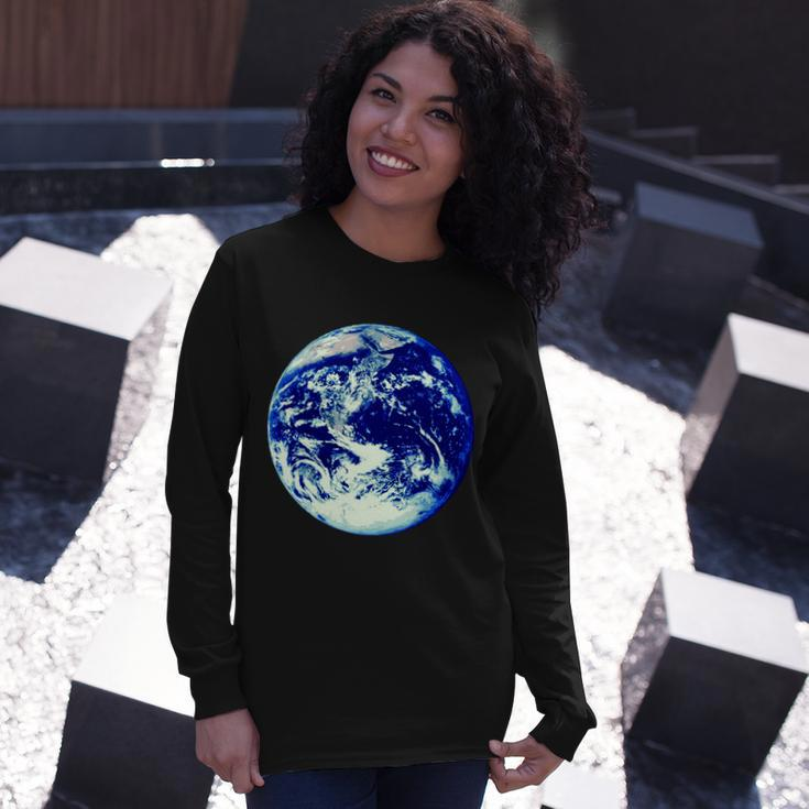 Earth World Tshirt Long Sleeve T-Shirt Gifts for Her