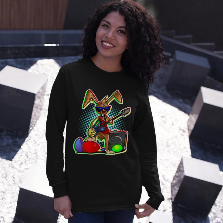 Easter Rock Bunny V2 Long Sleeve T-Shirt Gifts for Her