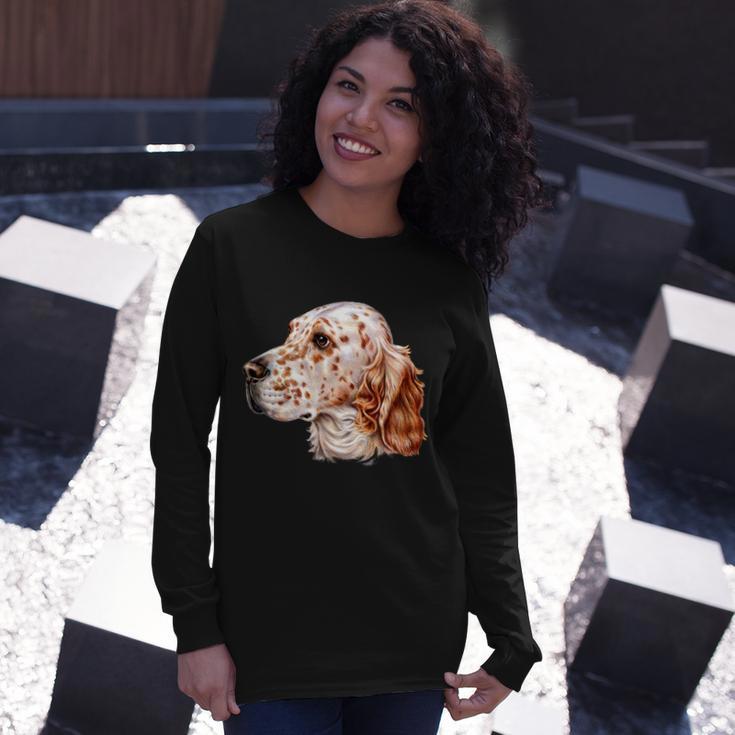 English Setter Dog Tshirt Long Sleeve T-Shirt Gifts for Her