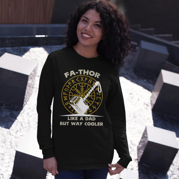 Fa-Thor Like A Dad But Way Cooler Tshirt Long Sleeve T-Shirt Gifts for Her
