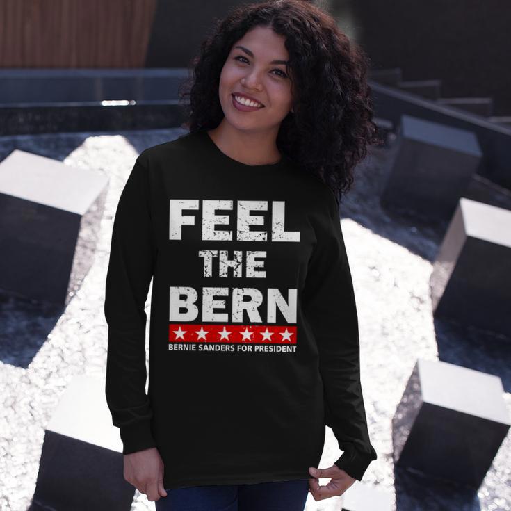 Feel The Bern Bernie Sanders Tshirt Long Sleeve T-Shirt Gifts for Her