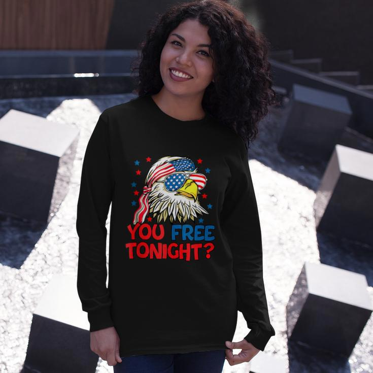 You Free Tonight Bald Eagle Mullet American Flag 4Th Of July Long Sleeve T-Shirt Gifts for Her